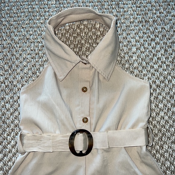 Zara Beige Halter Jumpsuit Romper size 4-5 Year - Picture 5 of 7